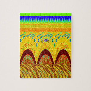 Golden green African Traditional Color Puzzle