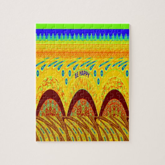 Golden green African Traditional Color Puzzle (Vertikal)