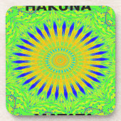 Golden Green African Traditional Fabric Colors Getränkeuntersetzer (Vorderseite)