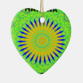 Golden Green African Traditional Fabric Colors Keramikornament (Rechts)