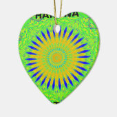 Golden Green African Traditional Fabric Colors Keramikornament (Links)