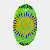 Golden Green African Traditional Fabric Colors Keramikornament (Rechts)