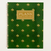 Golden Green Clover Pattern Planer (Vorderseite)