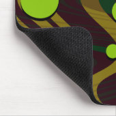 Golden Green Dot Wave Mousepad (Ecke)