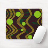 Golden Green Dot Wave Mousepad (Mit Mouse)