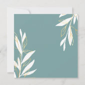 Golden Green Floral wirst du meine Bridesmaid sein Einladung (Rückseite)