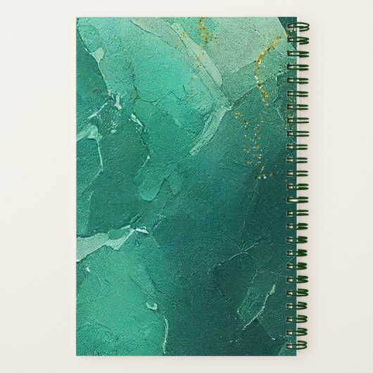 Golden Green Marble Notizblock (Rückseite)