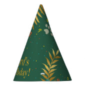 Golden Green Puppy Dog Kid's Birthday Partyhütchen (Rechts)