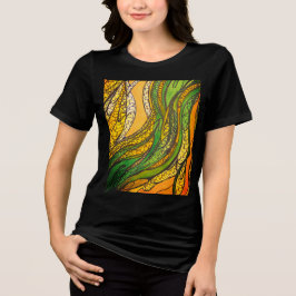 "Golden Green Silk Harvest" für Frauen Tri-Blend Shirt