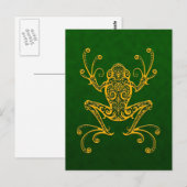 Golden Green Tree Frog Postkarte (Vorne/Hinten)