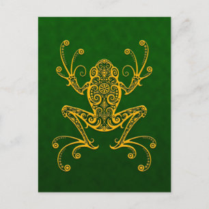 Golden Green Tree Frog Postkarte