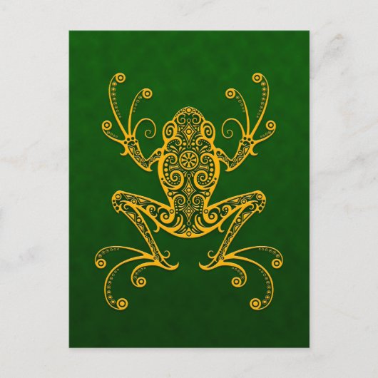 Golden Green Tree Frog Postkarte (Vorderseite)