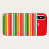 Golden Green White Strip Case-Mate iPhone Hülle (Rückseite (Horizontal))