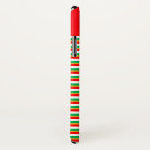 Golden Green White Strip Case-Mate iPhone Hülle (Hinten/Rechts)