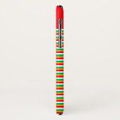 Golden Green White Strip Case-Mate iPhone Hülle (Hinten/Links)