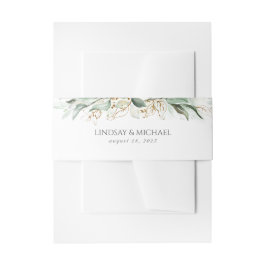 Golden Greenerity Wedding Einladungsbanderole