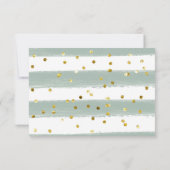 Golden Greenery Geometric Baby in Bloom Baby Showe Dankeskarte (Rückseite)