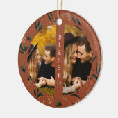 Golden Greenery Selige Foto Terracotta auf dem Mon Keramik Ornament (Links)