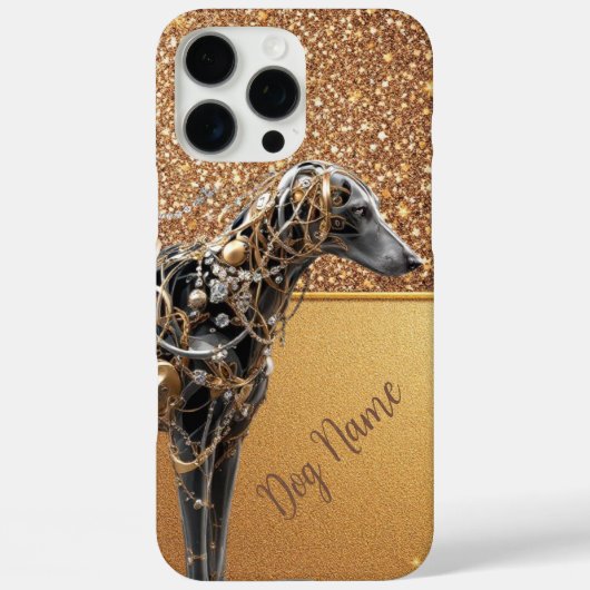 Golden Greyhound Shine Case-Mate iPhone Hülle (Rückseite)