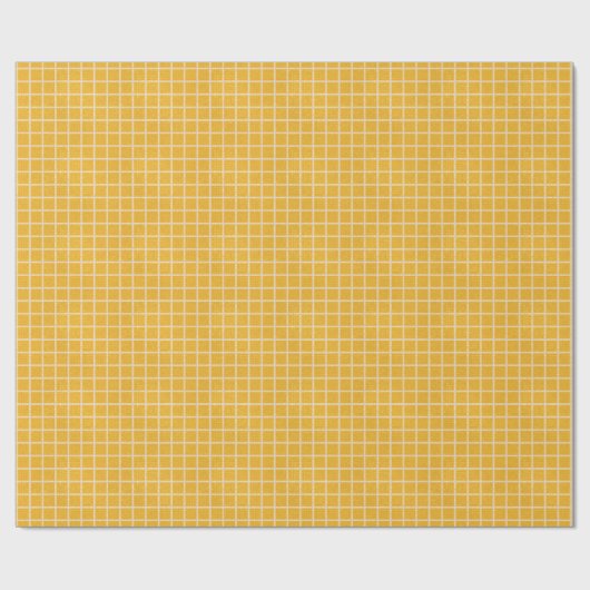 Golden Grid Premium Matte Wrapping Paper Geschenkpapier (Flach)