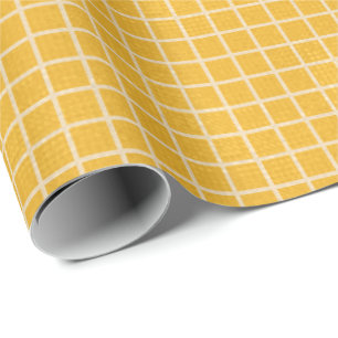 Golden Grid Premium Matte Wrapping Paper Geschenkpapier