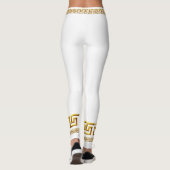 Golden griechisch wichtige athletische Leggings (Rückseite)