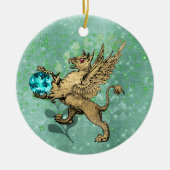 Golden Griffin Keramik Ornament (Vorne)