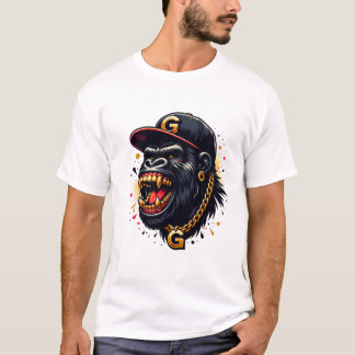 Golden Grin Gorilla - Bold & Royal T-Shirt
