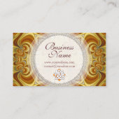 Golden Groovy Waves Business Card Visitenkarte (Rückseite)