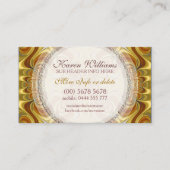 Golden Groovy Waves Business Card Visitenkarte (Vorderseite)