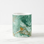 Golden-grün Acryl: Marmortexturkunst. Kaffeetasse (Mittel)