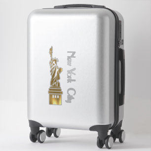 GOLDEN GRUNGE STATUE OF LIBERTY AUFKLEBER