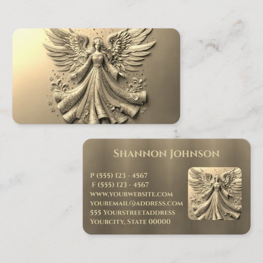Golden Guardian Angel Visitenkarte (Vorne/Hinten)