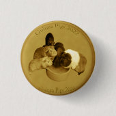 Golden Guinea Pig 2022 Coin, Hut Abzeichen Button (Vorderseite)