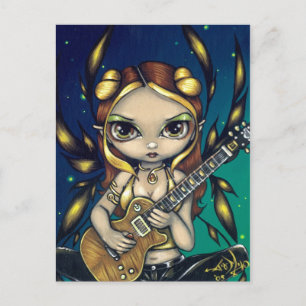 "Golden Guitar Fairy" Postkarte