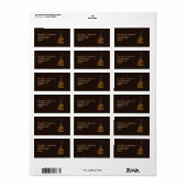 Golden Guitar Music Lover's Address Labels Adressaufkleber (Vorne)