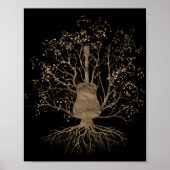 Golden Guitar Music Tree Poster (Vorne)