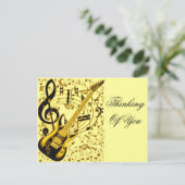 Golden Guitar_ Postkarte (Stehend Vorderseite)
