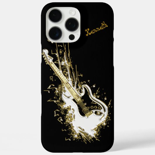 Golden Guitar Sparks Musikalische Magie Case-Mate iPhone Hülle (Rückseite)