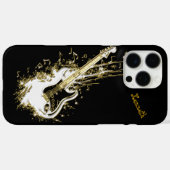 Golden Guitar Sparks Musikalische Magie Case-Mate iPhone Hülle (Rückseite (Horizontal))