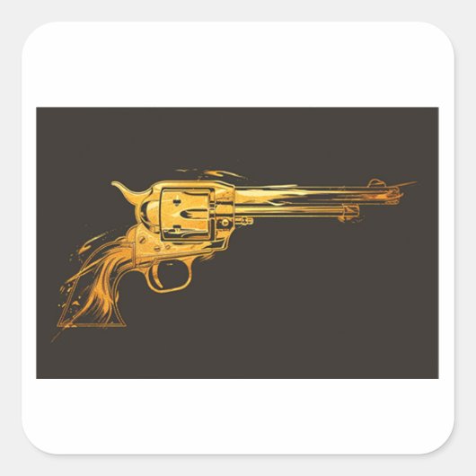Golden Gun Cowboy Aufkleber (Vorderseite)