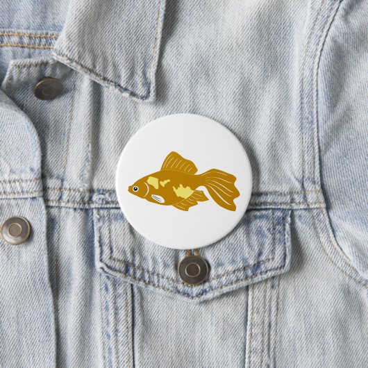 Golden Guppy Fish Niedlich Tropical Aquarium Fisch Button (Beispiel)