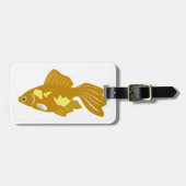 Golden Guppy Fish Niedlich Tropical Aquarium Fisch Gepäckanhänger (Vorderseite horizontal)