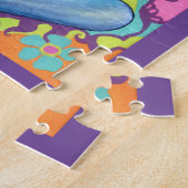 Golden Hair Hippie Picknickkorn Lila Gitarre Puzzle (Seite)