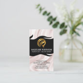 Golden Hair Logo | Seidendrapery Visitenkarte (Stehend Vorderseite)