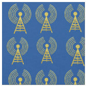 Golden Ham Radio Transmitter Fabric Stoff (Nahaufnahme)