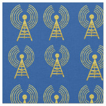 Golden Ham Radio Transmitter Fabric