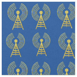 Golden Ham Radio Transmitter Fabric Stoff
