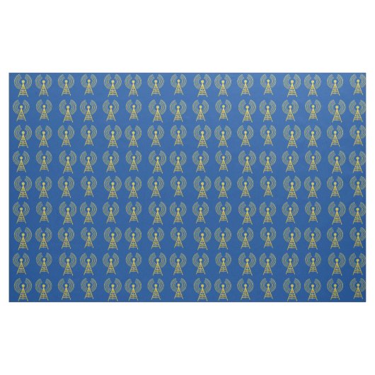 Golden Ham Radio Transmitter Fabric Stoff (Fat Quarter (45,7 x 55,9 cm))