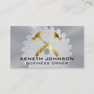 Golden Hammers Säge Konstruktion Visitenkarte